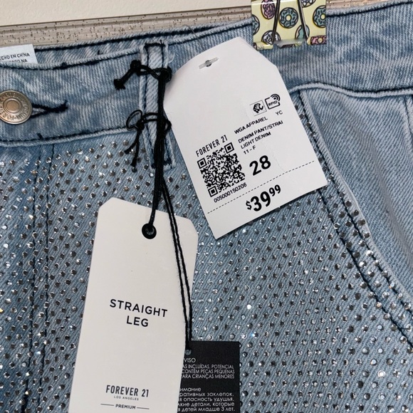 Forever 21 Rhinestone Jeans - Picture 7 of 12